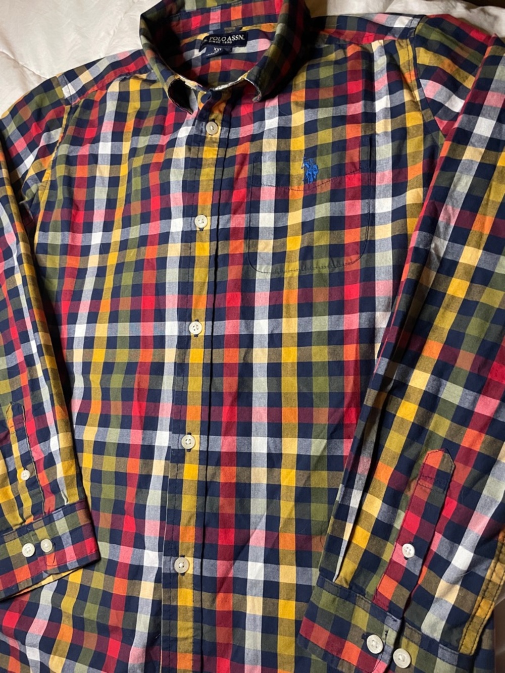 U.S. Polo Assn. Men's Multicolor Check Button-Down XXL